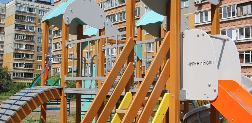 Детские площадки с символикой 800-летия появились в Нижнем Новгороде