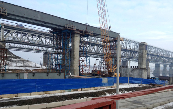 Работы по строительству второго Борского моста ведутся круглосуточно